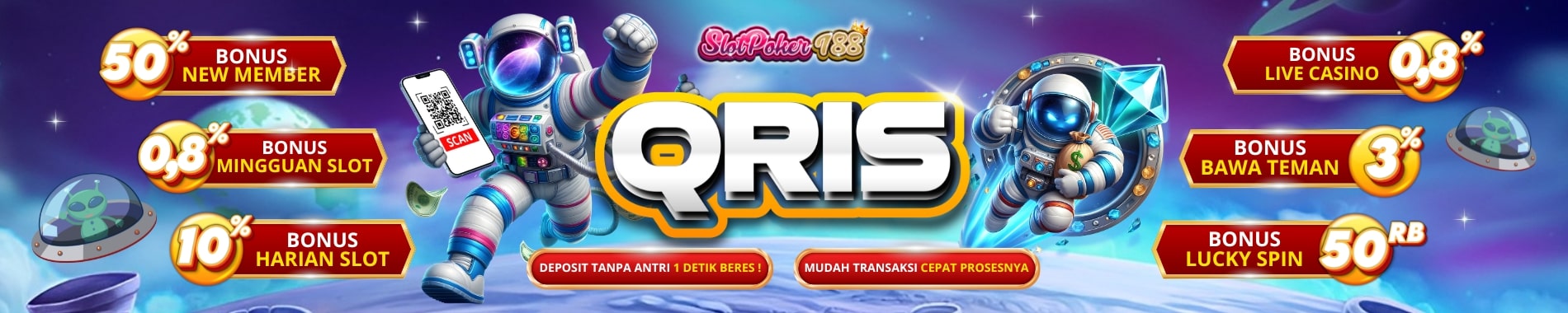 banner slotpoker188 qris